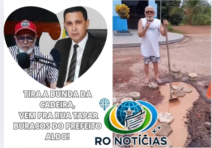 Rolim – “Pega a Pá e Vai!” – Ex-Assessor de Cassol Manda Povo de Rolim Tapar Buraco Enquanto Prefeito Aldo Não Faz o Dever de Casa