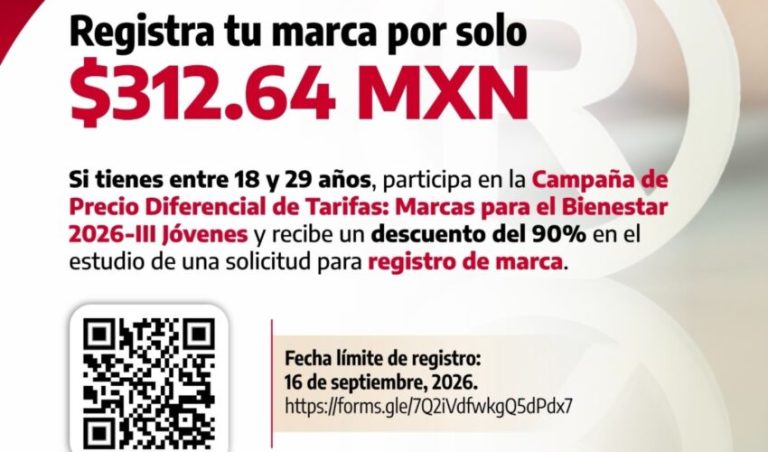 Invita Secretaría de Economía a jóvenes tamaulipecos a registrar su marca con 90% de descuento