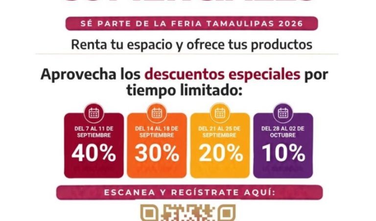Impulsa tu negocio y participa en la Feria Tamaulipas 2026