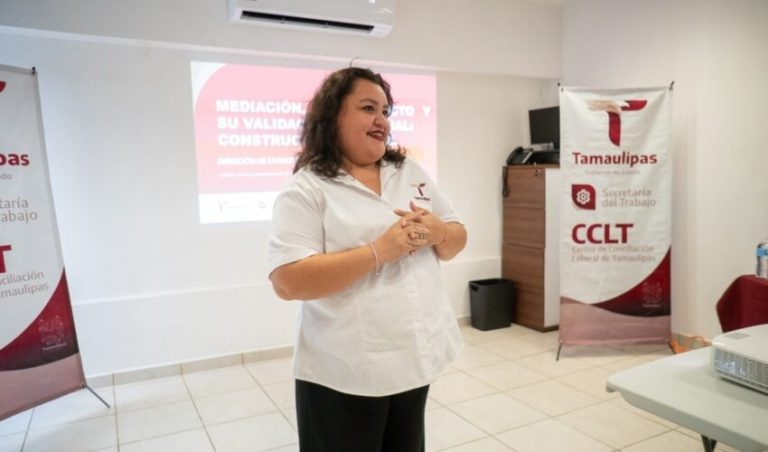 Capacitan a personal del Centro de Conciliación Laboral en mediación y validación emocional para consolidar la cultura de paz en Tamaulipas