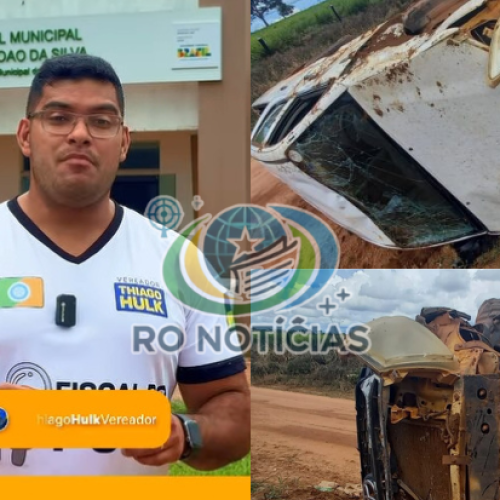 Hulk investiga capotamento de veículo oficial em Rolim de Moura