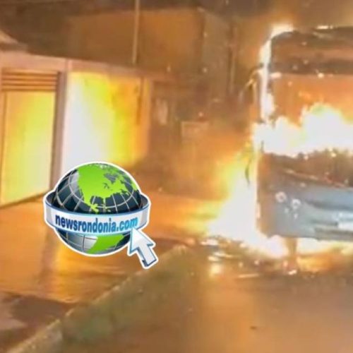 URGENTE: Bandidos afrontam a PM e queimam terceiro ônibus