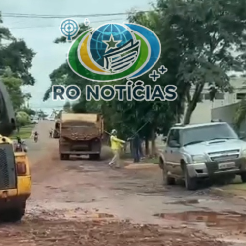 Prefeitura de Rolim de Moura Transforma Ruas Asfaltadas em Lamaçal ao Tentar Tapar Buracos com Terra