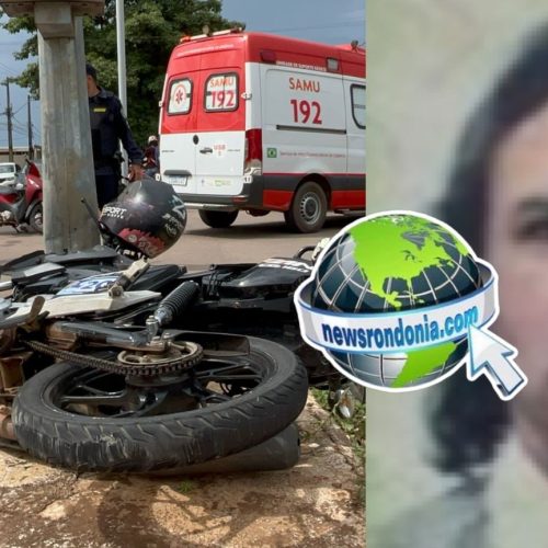 Motociclista que bateu em poste na Guaporé, morre no hospital em Porto Velho